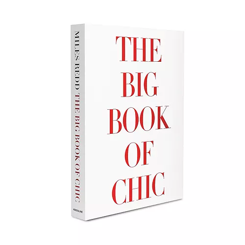 White book with shiny red text that says "THE BIG BOOK OF CHIC."
