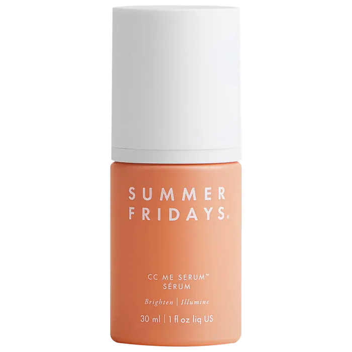 Orange and white serum bottle.