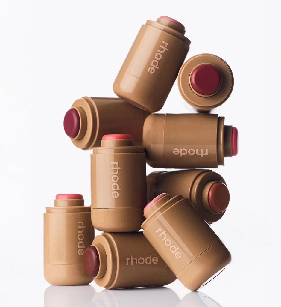 Rhode Pocket Blushes stacked on top of each other