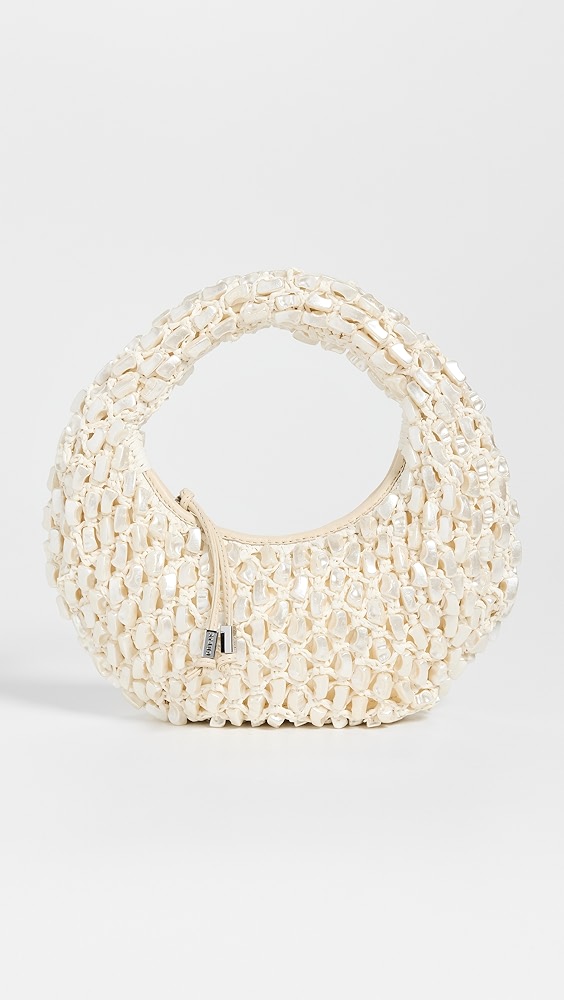 Off white pearl rounded purse.